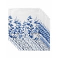 thumbnail image 1 of nqOlkjepod Blue Eucalyptus Cloth Napkins Set of 8 Reusable Dinner Napkins, Summer Pastoral Watercolor Leaf Cocktail Napkin Washable Table Napkins for Wedding/Holiday Party/Baby Shower 20"x20", 1 of 8
