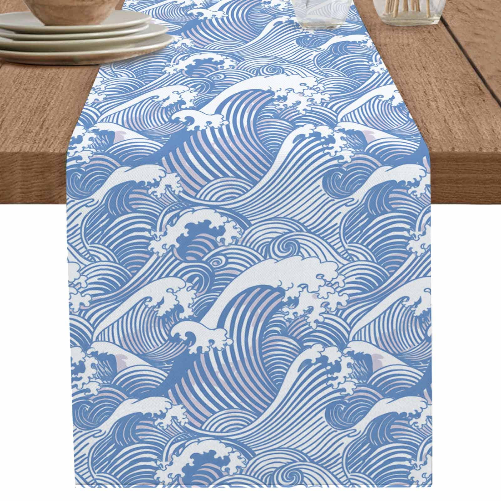 Ocean Rainbow Quilted Table Runner NCU0HNH836