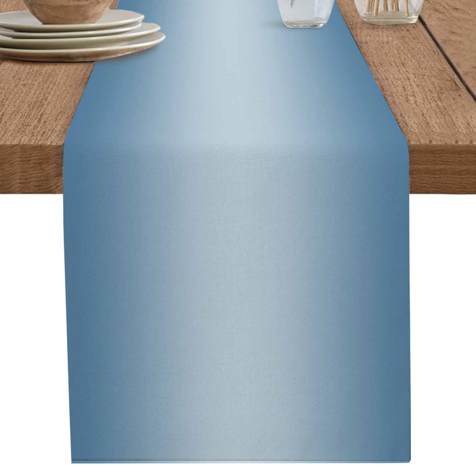 nqOlkjepod Blue Ombre Table Runner 90 Inches Long Farmhouse Dress ...