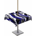thumbnail image 1 of nqOlkjepod Blue Stripe Outdoor Tablecloth with Umbrella Hole & Zipper, Ombre Grey Moire Geometric Modern Abstract Square Table Cover 54x54 Inch, Dining Waterproof Table Cloth Protector for Patio, 1 of 7