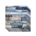 thumbnail image 1 of nqOlkjepod Blue Wooden Grain Cloth Napkins Set of 4 Reusable Dinner Napkins, Farmhouse Country Abstract Art Cocktail Napkin Washable Table Napkins for Wedding/Holiday Party/Baby Shower 20"x20", 1 of 8
