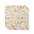 thumbnail image 1 of nqOlkjepod Boho Orange Floral Cloth Napkins Set of 4 Reusable Dinner Napkins, Vintage Farmhouse Paisley Plant Leaf Cocktail Napkin Washable Table Napkins for Wedding/Party/Baby Shower 20"x20", 1 of 8