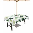 thumbnail image 1 of nqOlkjepod Botanical Leaves Outdoor Tablecloth with Umbrella Hole & Zipper, Summer Retro Pastoral Garden Plant Rectangle Table Cover 60x84 Inch, Dining Waterproof Table Cloth Protector for Patio, 1 of 7