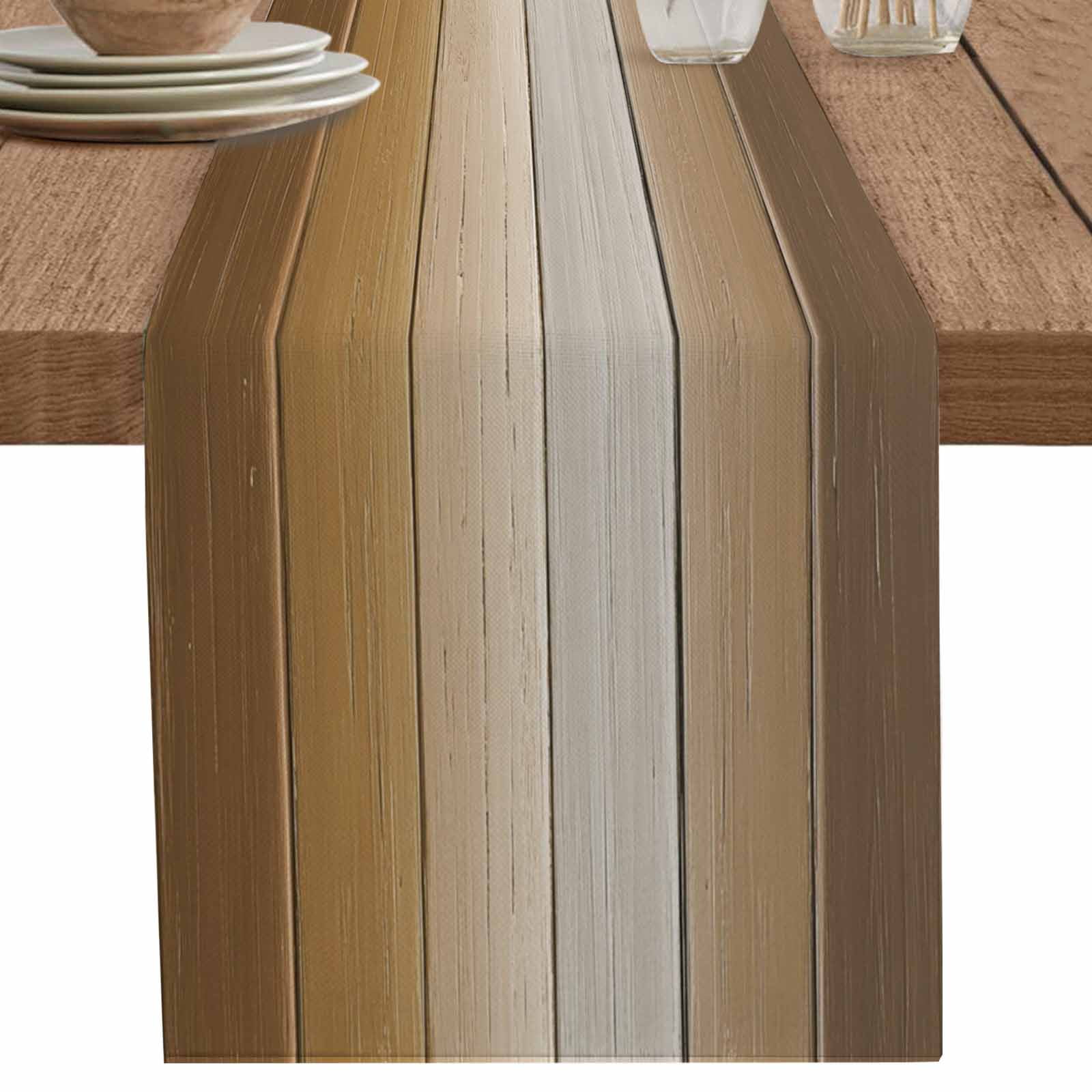 nqOlkjepod Brown Ombre Table Runner 70 Inches Long Farmhouse Dress ...