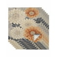 thumbnail image 1 of nqOlkjepod Burnt Orange Grey Cloth Napkins Set of 6 Reusable Dinner Napkins, Spring Floral Botanical Retro Cocktail Napkin Washable Table Napkins for Wedding/Holiday Party/Baby Shower 20"x20", 1 of 8