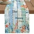 thumbnail image 1 of nqOlkjepod Coastal Coral Table Runner 108 Inches Long Farmhouse Dress Scarves, Summer Beach Starfish Teal Blue Woode Dining Tablerunner for Coffee Table/Kitchen Island/Party Décor, 13" x 108", 1 of 8