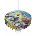 thumbnail image 1 of nqOlkjepod Coastal Outdoor Tablecloth with Umbrella Hole & Zipper, Fish Nautical Summer Beach Ocean Round Table Cover 60 Inch, Dining Waterproof Table Cloth Protector for Patio/Party/Picnic, 1 of 7