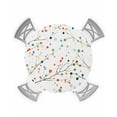 thumbnail image 1 of nqOlkjepod Colorful Botanical Round Tablecloth, Fitted Table Cover with Elastic for 36"-44" Round Tables, Rainbow Color Leaves Spring Summer Table Cloth Outdoor Dinning Party Waterproof Tablecloths, 1 of 6