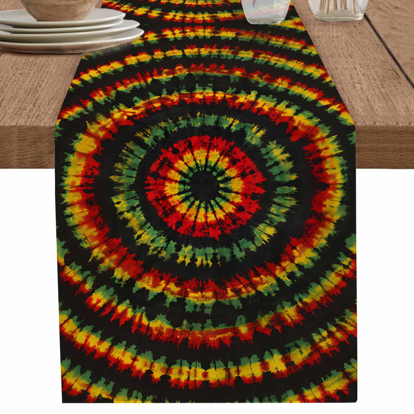 nqOlkjepod Colorful Ombre Boho Table Runner 72 Inches Long Farmhouse ...