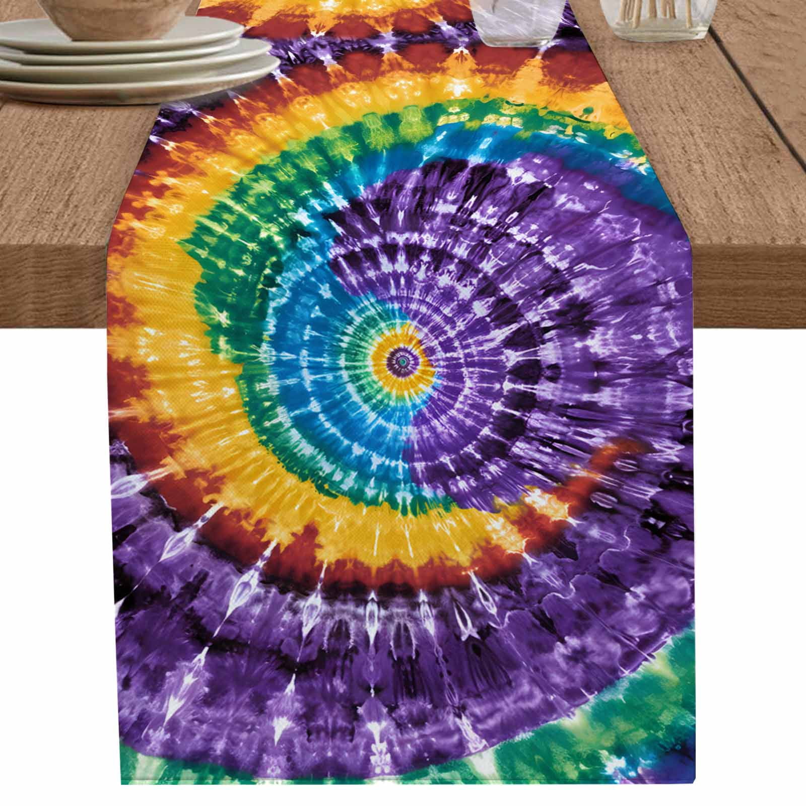 nqOlkjepod Colorful Table Runner 36 Inches Long Farmhouse Dress Scarves ...