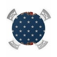 thumbnail image 1 of nqOlkjepod Country Star Farm Round Tablecloth, Fitted Table Cover with Elastic for 55"-60" Round Tables, Red Blue Patriots Stripe American Flag Table Cloth Dinning Party Waterproof Tablecloths, 1 of 6