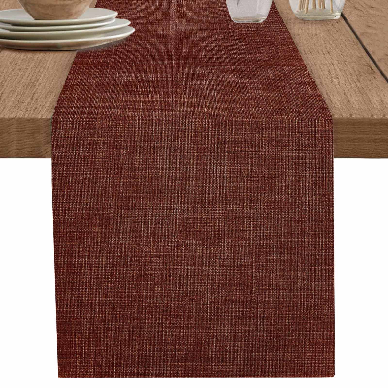 nqOlkjepod Dark Brown Table Runner 72 Inches Long Farmhouse Dress ...
