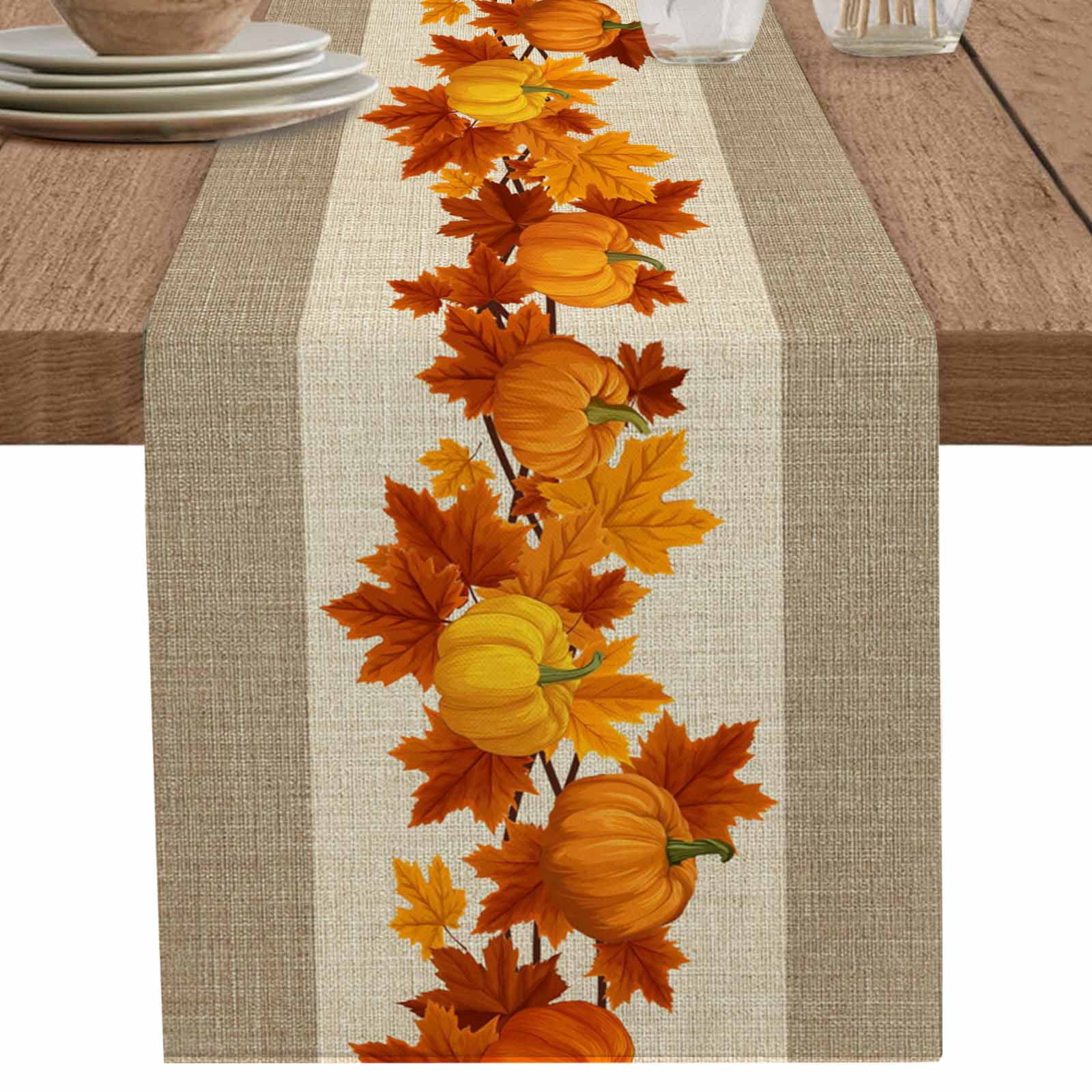 nqOlkjepod Fall Table Runner 70 Inches Long Farmhouse Dress Scarves ...