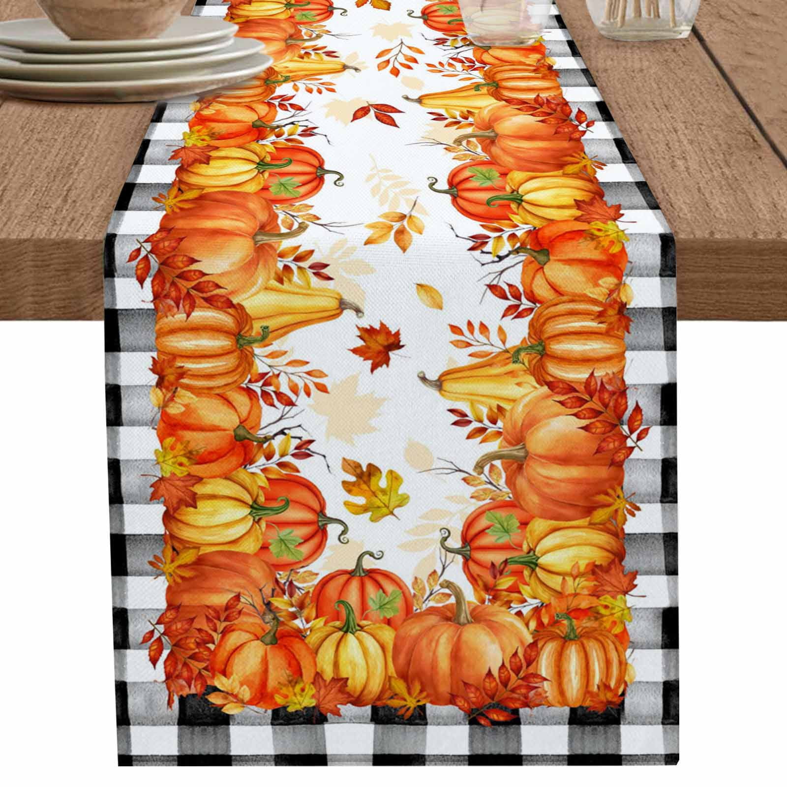 nqOlkjepod Fall Table Runner 72 Inches Long Farmhouse Dress Scarves ...