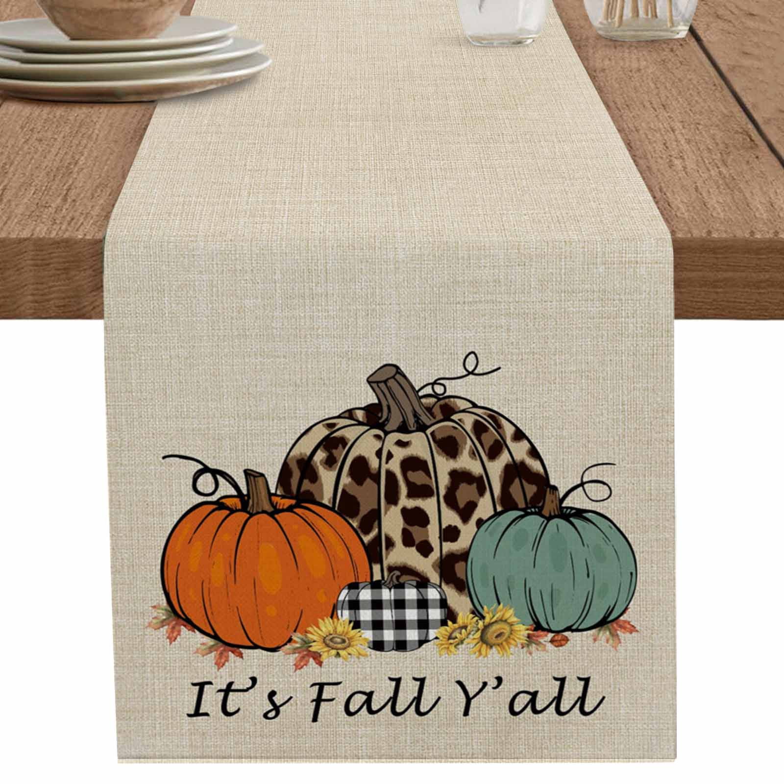 nqOlkjepod Fall Table Runner 72 Inches Long Farmhouse Dress Scarves ...