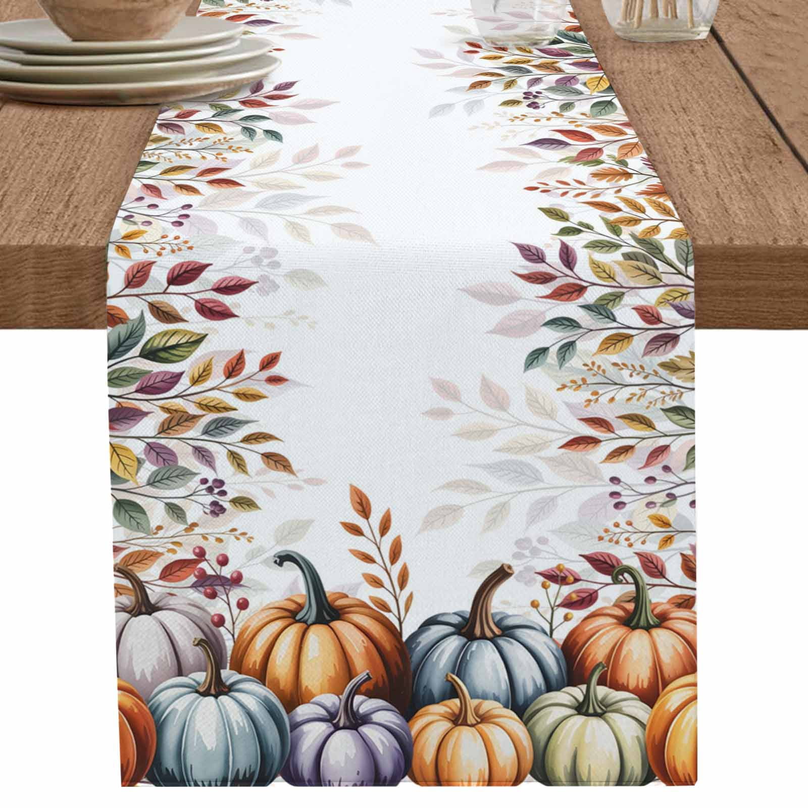 nqOlkjepod Fall Table Runner 90 Inches Long Farmhouse Dress Scarves ...