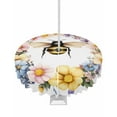 thumbnail image 1 of nqOlkjepod Farmhouse Bee Wreath Outdoor Tablecloth with Umbrella Hole & Zipper, Spring Watercolor Flowers Round Table Cover 54 Inch, Dining Waterproof Table Cloth Protector for Patio/Party/Picnic, 1 of 7
