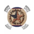 thumbnail image 1 of nqOlkjepod Farmhouse Round Tablecloth, Fitted Table Cover with Elastic for 36"-44" Round Tables, Country Independence Day Stars And Stripes Table Cloth Outdoor Dinning Party Waterproof Tablecloths, 1 of 6