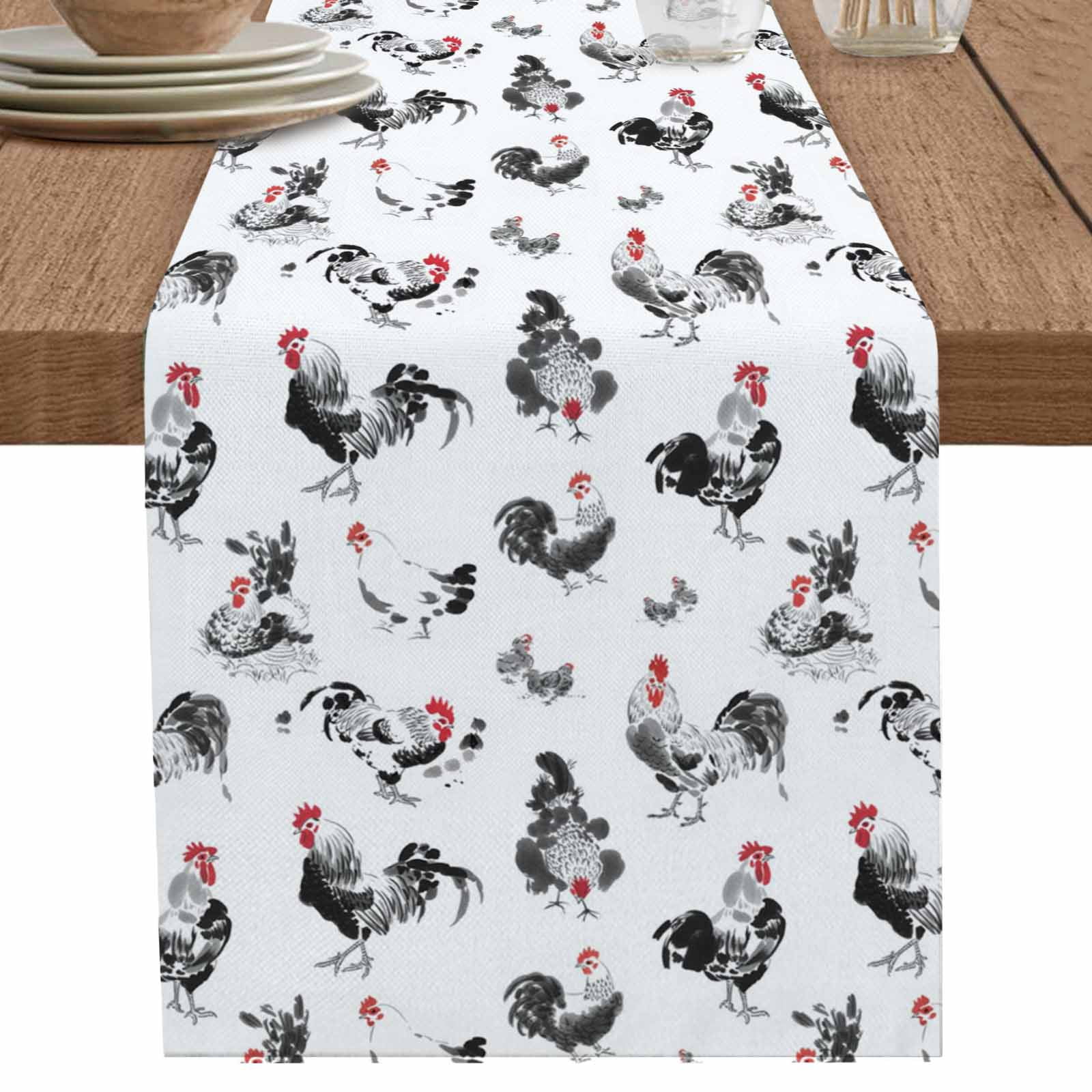 nqOlkjepod Farmhouse Table Runner 70 Inches Long Farmhouse Dress ...