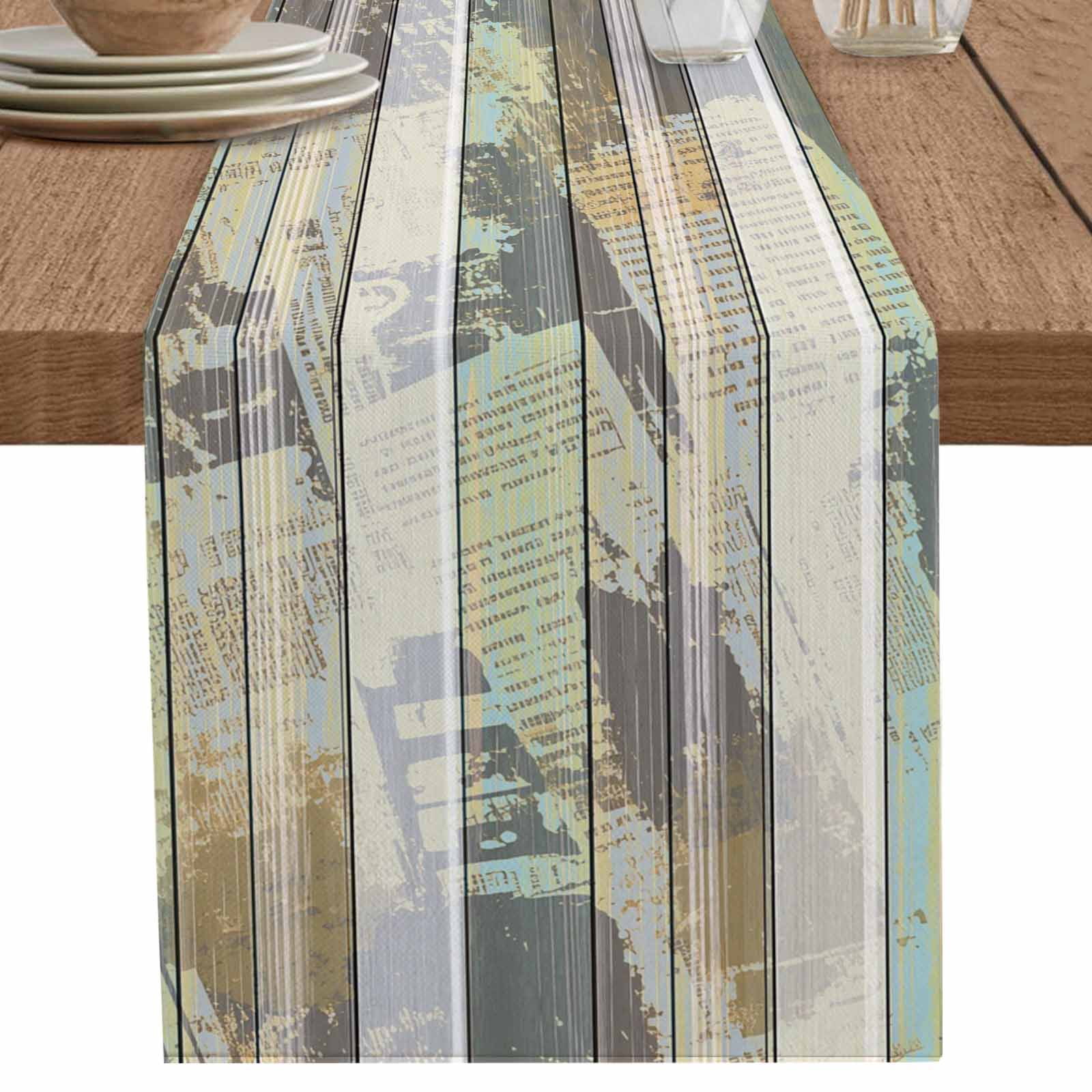 nqOlkjepod Farmhouse Table Runner 72 Inches Long Farmhouse Dress ...