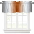 thumbnail image 1 of nqOlkjepod Gray Orange Farmhouse Short Window Curtain Valances, Modern Gradient Geometric Rod Pocket Kitchen Valances for Living Room Bedroom Bathroom Cafe, 1 Panel - 60" x 18", 1 of 8