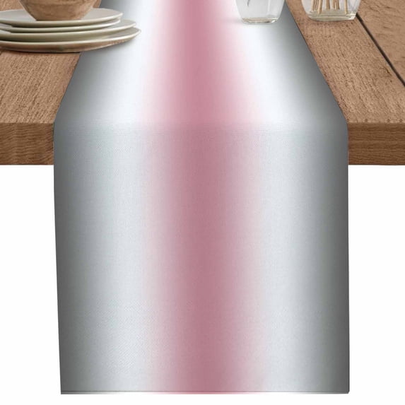nqOlkjepod Gray Pink Table Runner 72 Inches Long Farmhouse Dress Scarves, Modern Gradient Geometric Dining Tablerunner for Coffee Table/Kitchen Island/Party Décor, 18" x 72"