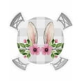 thumbnail image 1 of nqOlkjepod Grey Plaid Easter Round Tablecloth, Fitted Table Cover with Elastic for 45"-54" Round Tables, Checkered Summer Spring Floral Table Cloth Outdoor Dinning Party Waterproof Tablecloths, 1 of 6
