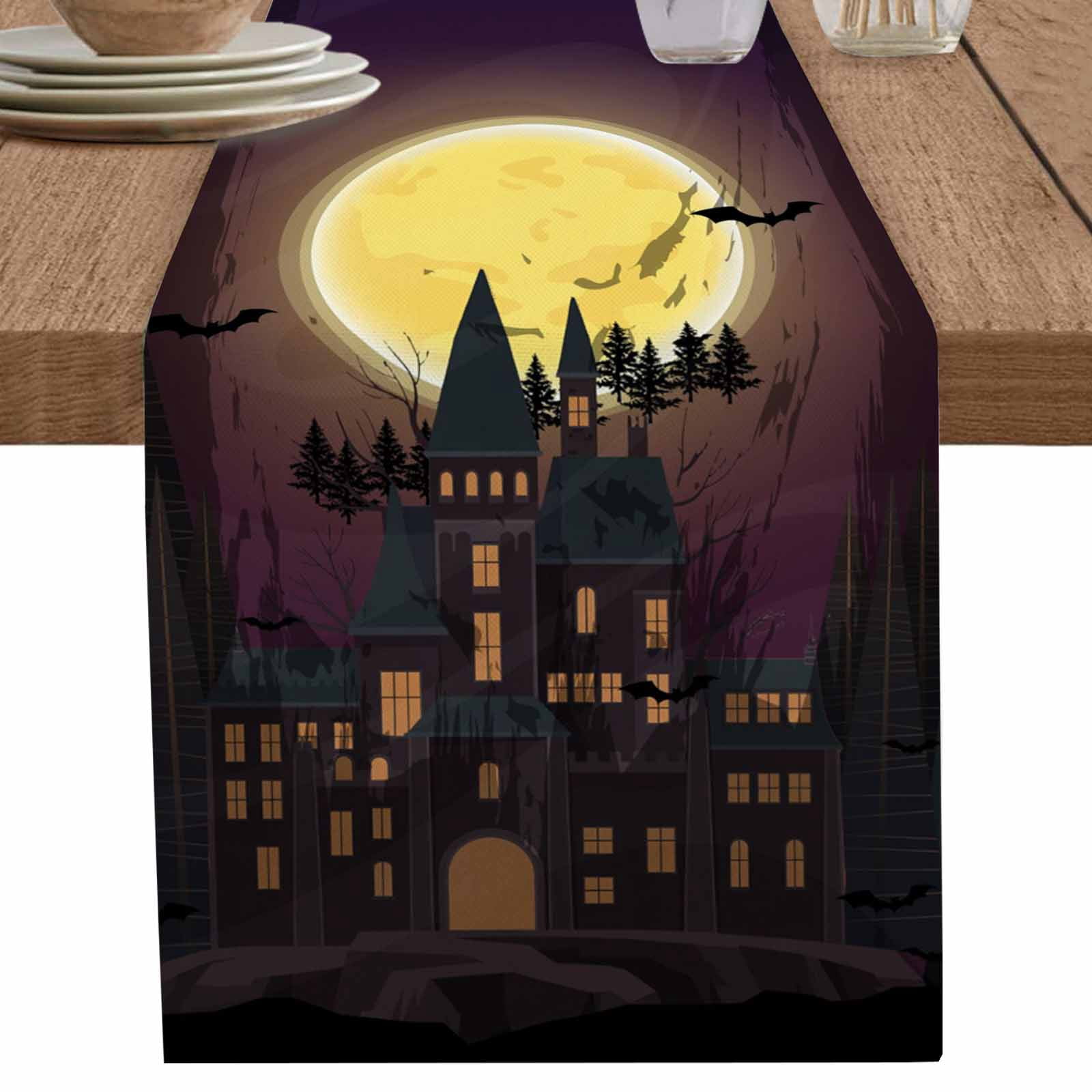 nqOlkjepod Halloween Table Runner 108 Inches Long Farmhouse Dress ...