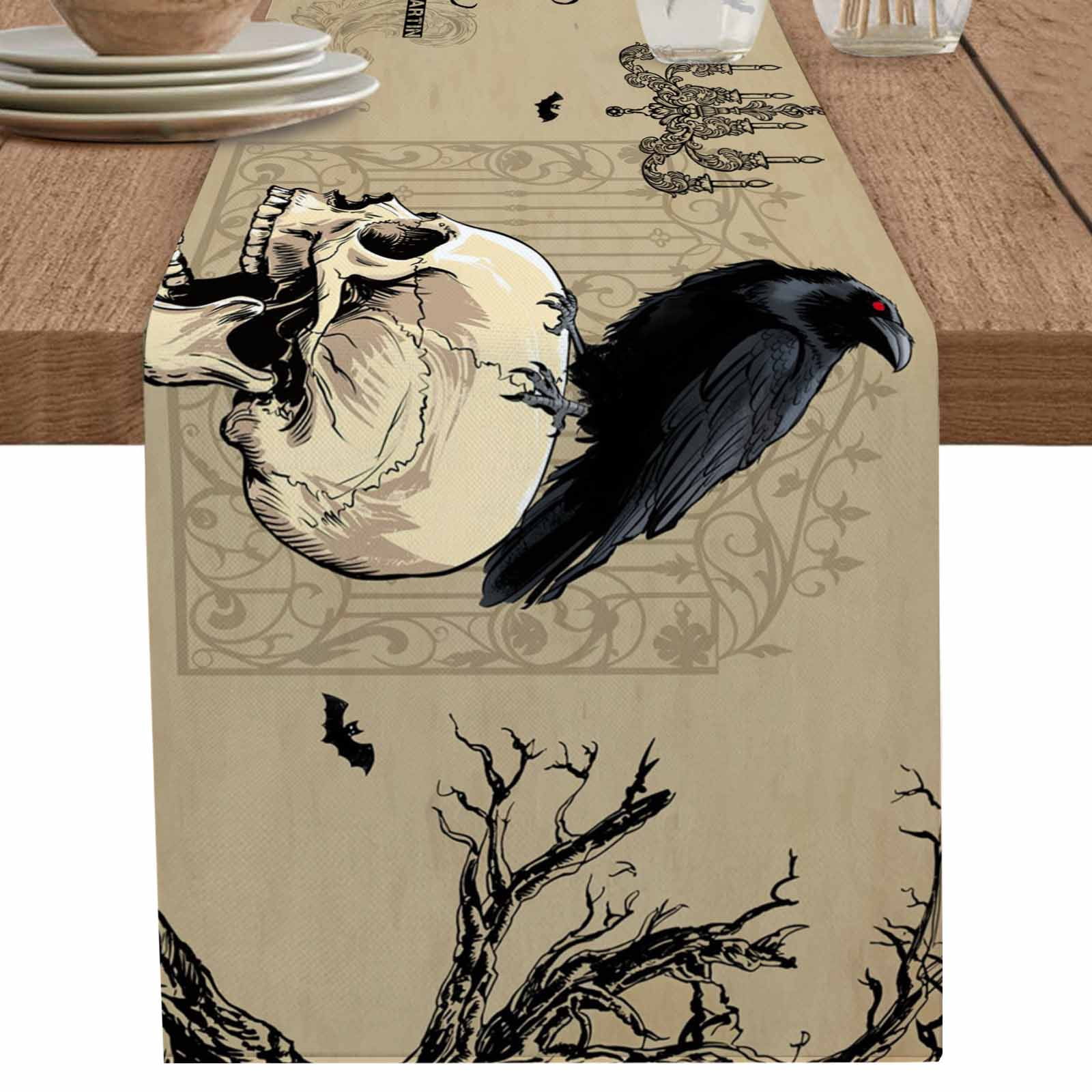 nqOlkjepod Halloween Table Runner 108 Inches Long Farmhouse Dress ...