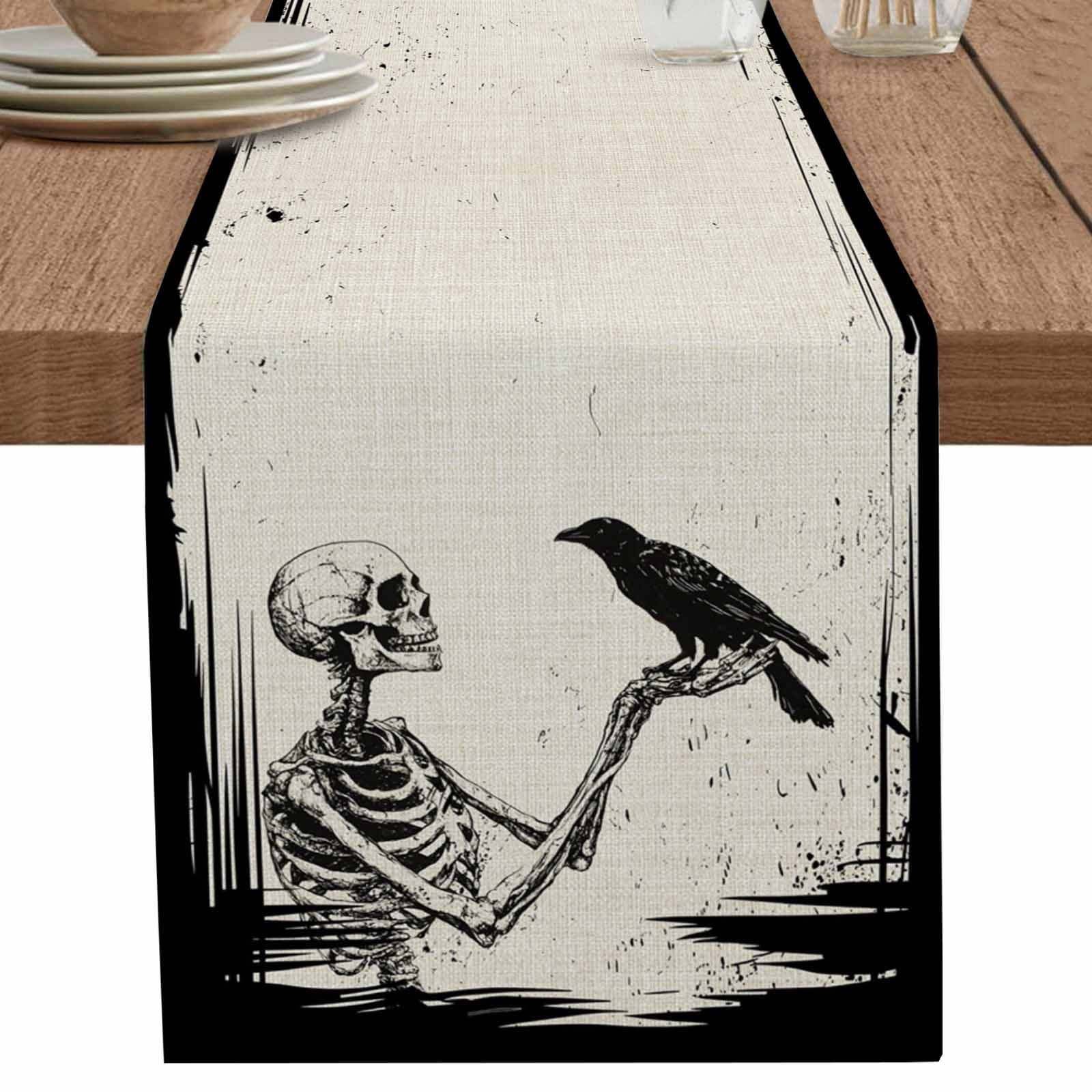 nqOlkjepod Halloween Table Runner 70 Inches Long Farmhouse Dress ...