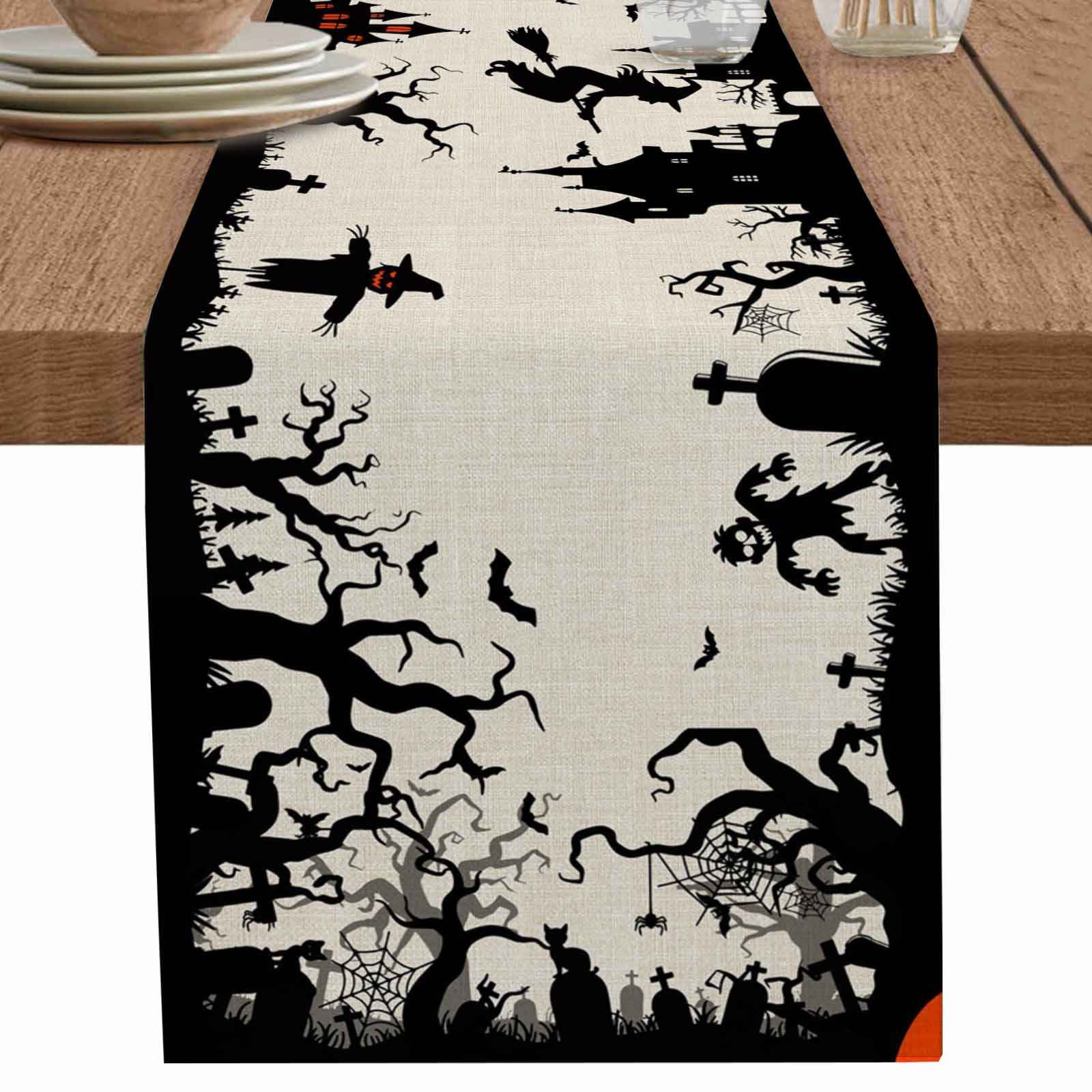 nqOlkjepod Halloween Table Runner 70 Inches Long Farmhouse Dress ...