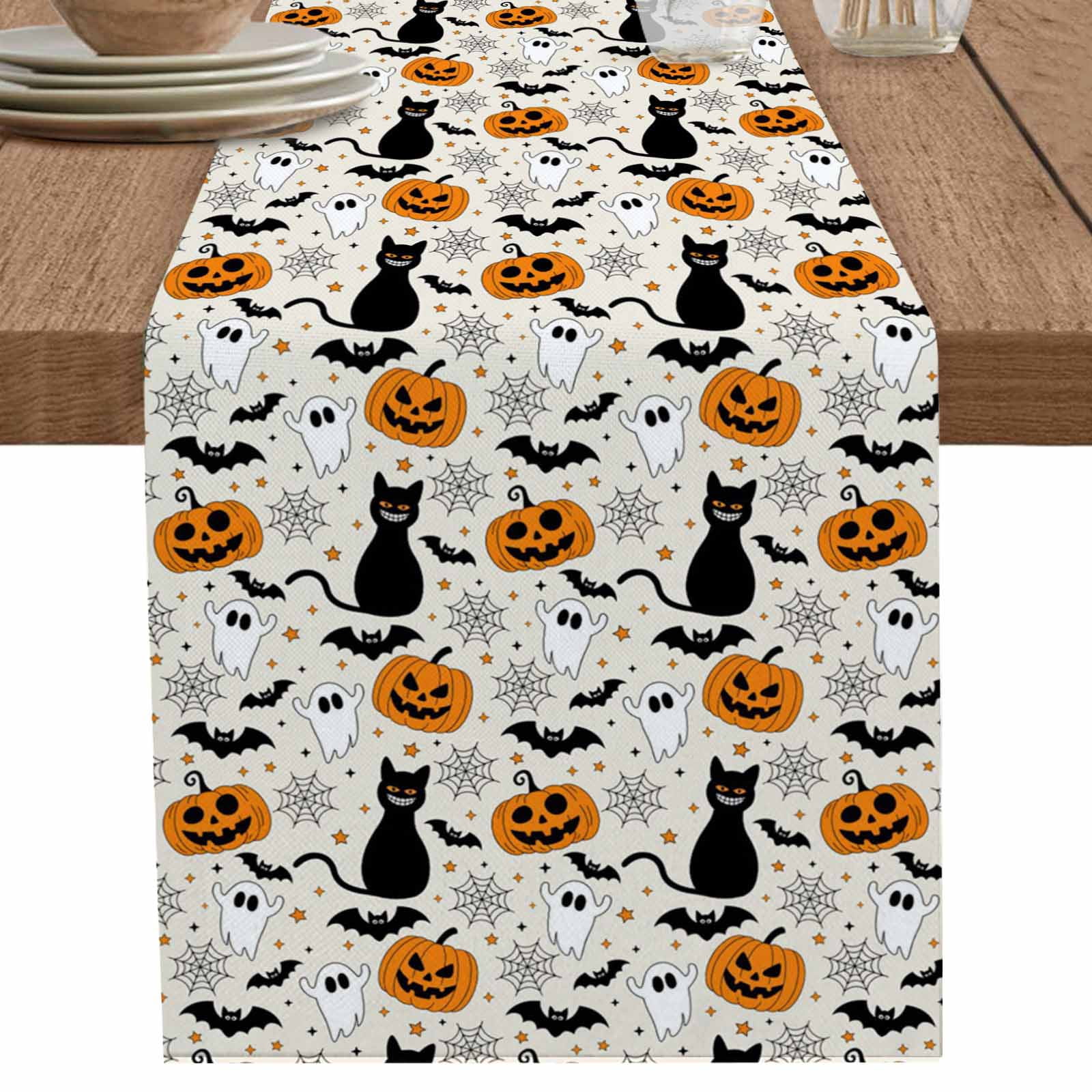 nqOlkjepod Halloween Table Runner 70 Inches Long Farmhouse Dress ...