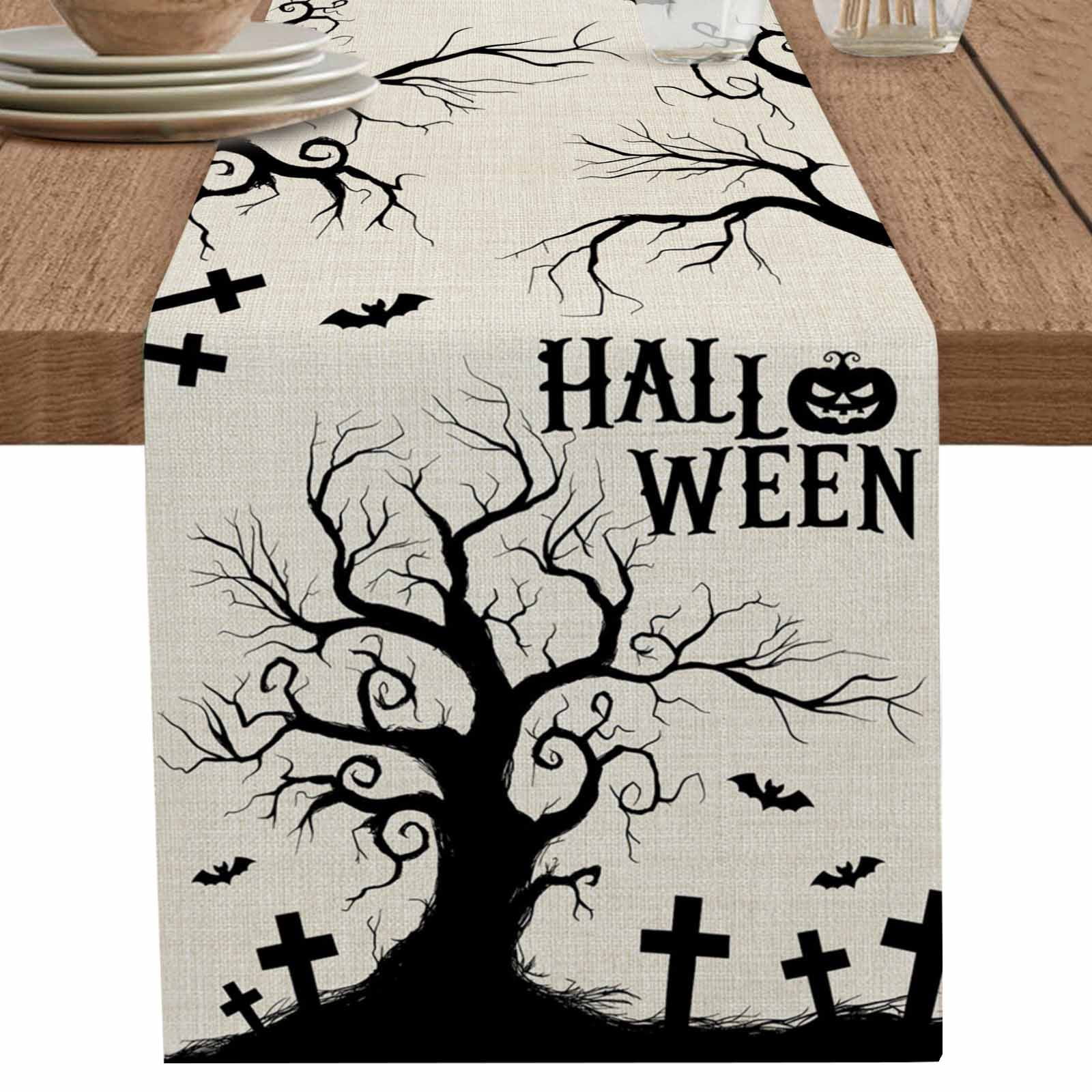 nqOlkjepod Halloween Table Runner 70 Inches Long Farmhouse Dress ...