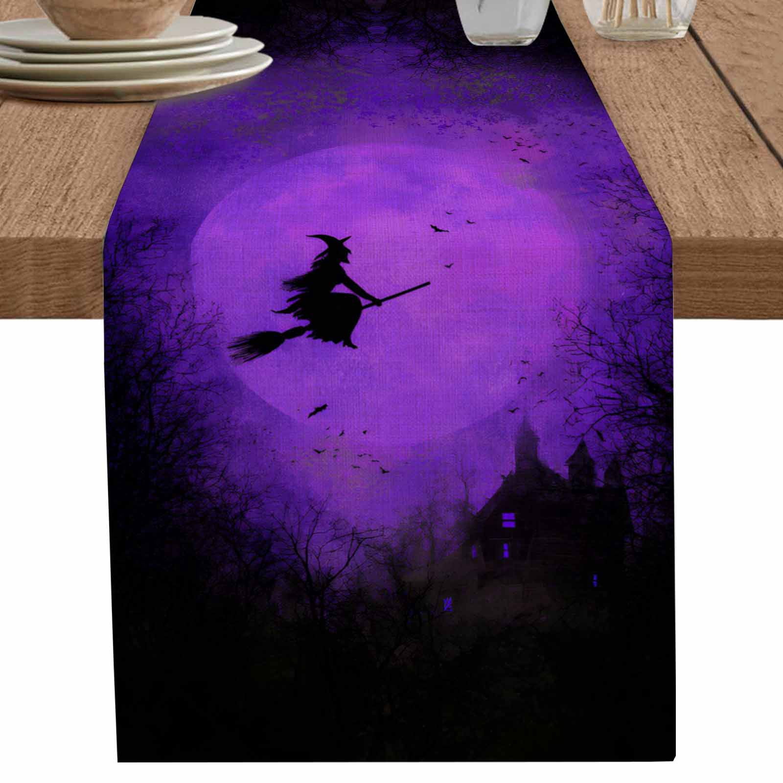 nqOlkjepod Halloween Table Runner 72 Inches Long Farmhouse Dress ...