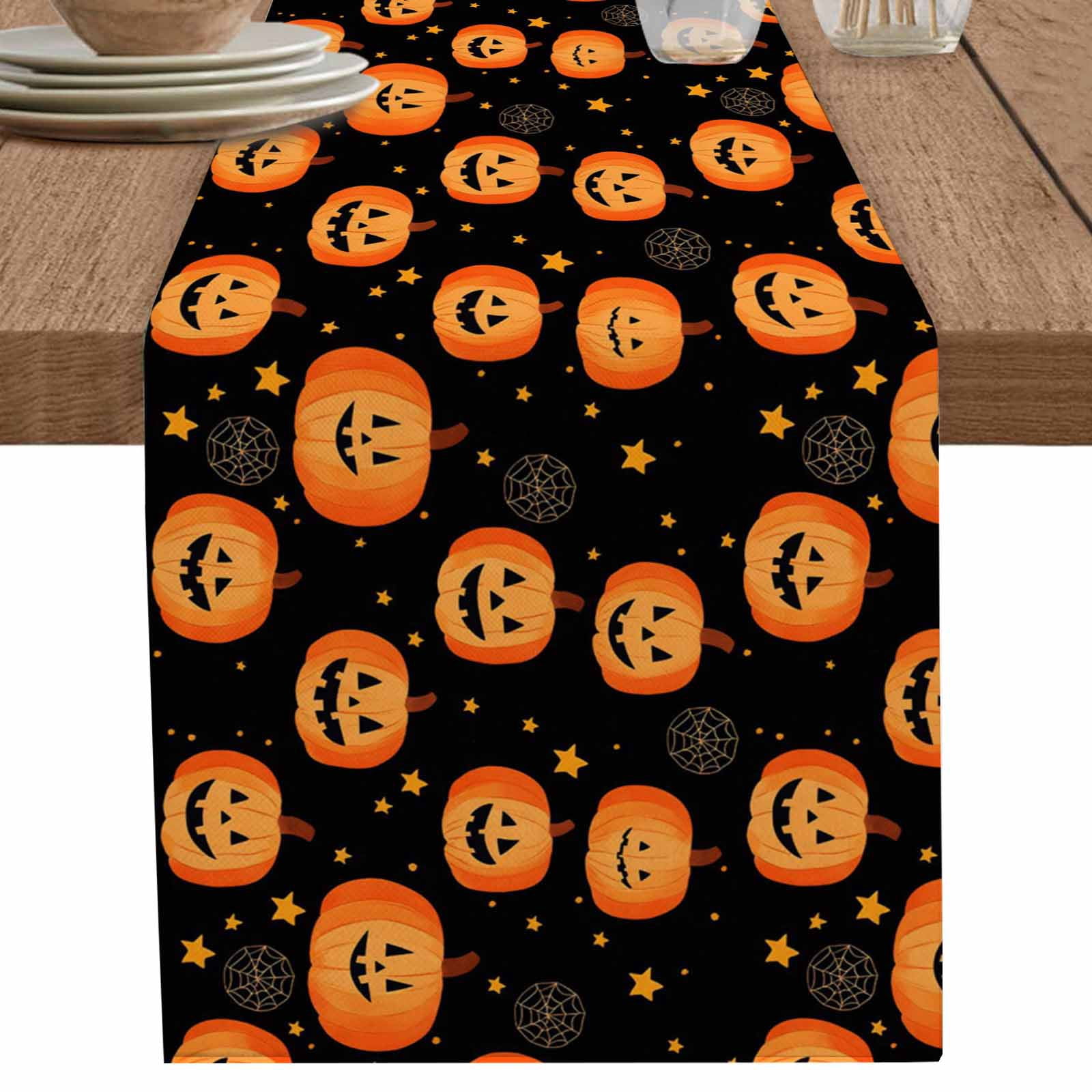 nqOlkjepod Halloween Table Runner 72 Inches Long Farmhouse Dress ...