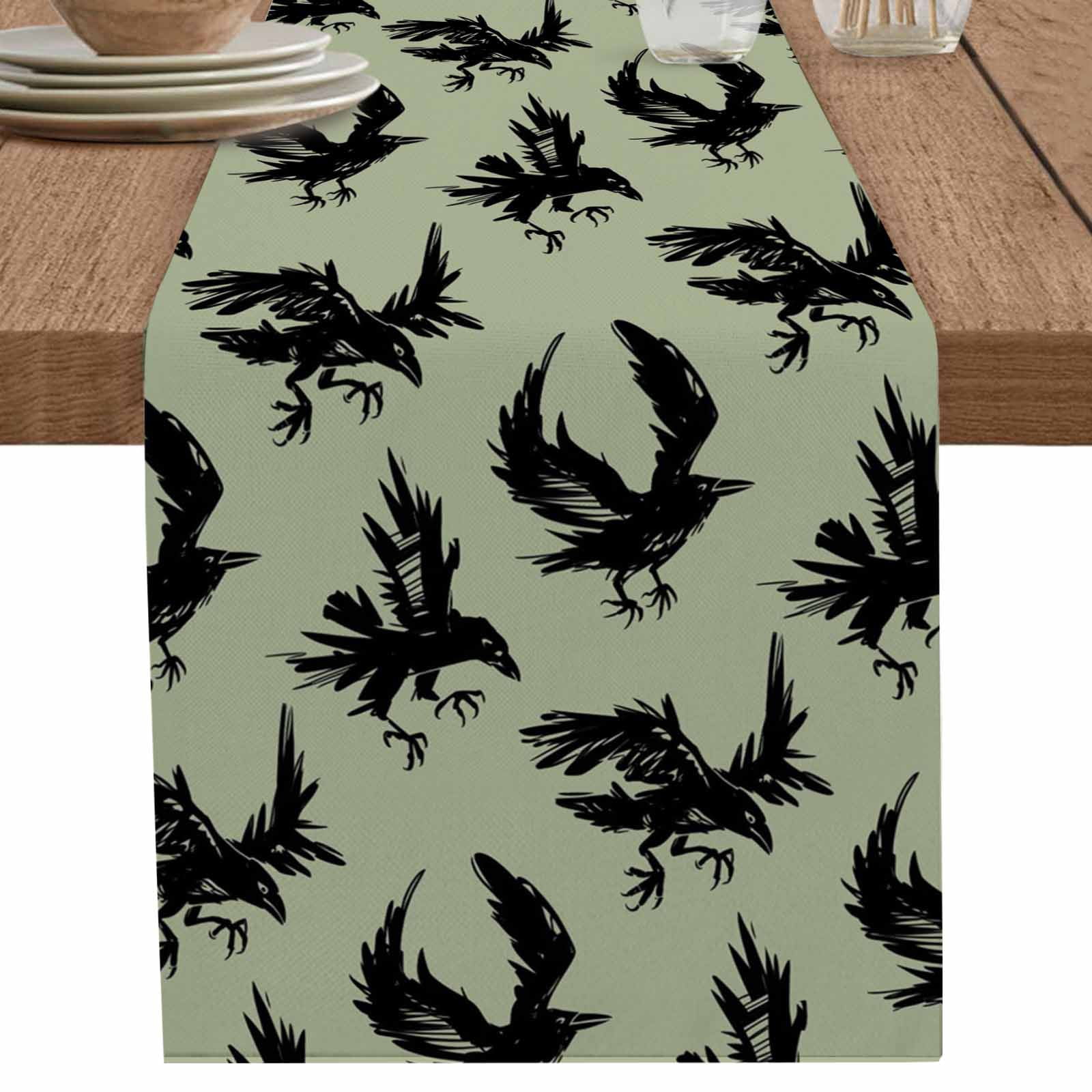 nqOlkjepod Halloween Table Runner 72 Inches Long Farmhouse Dress ...