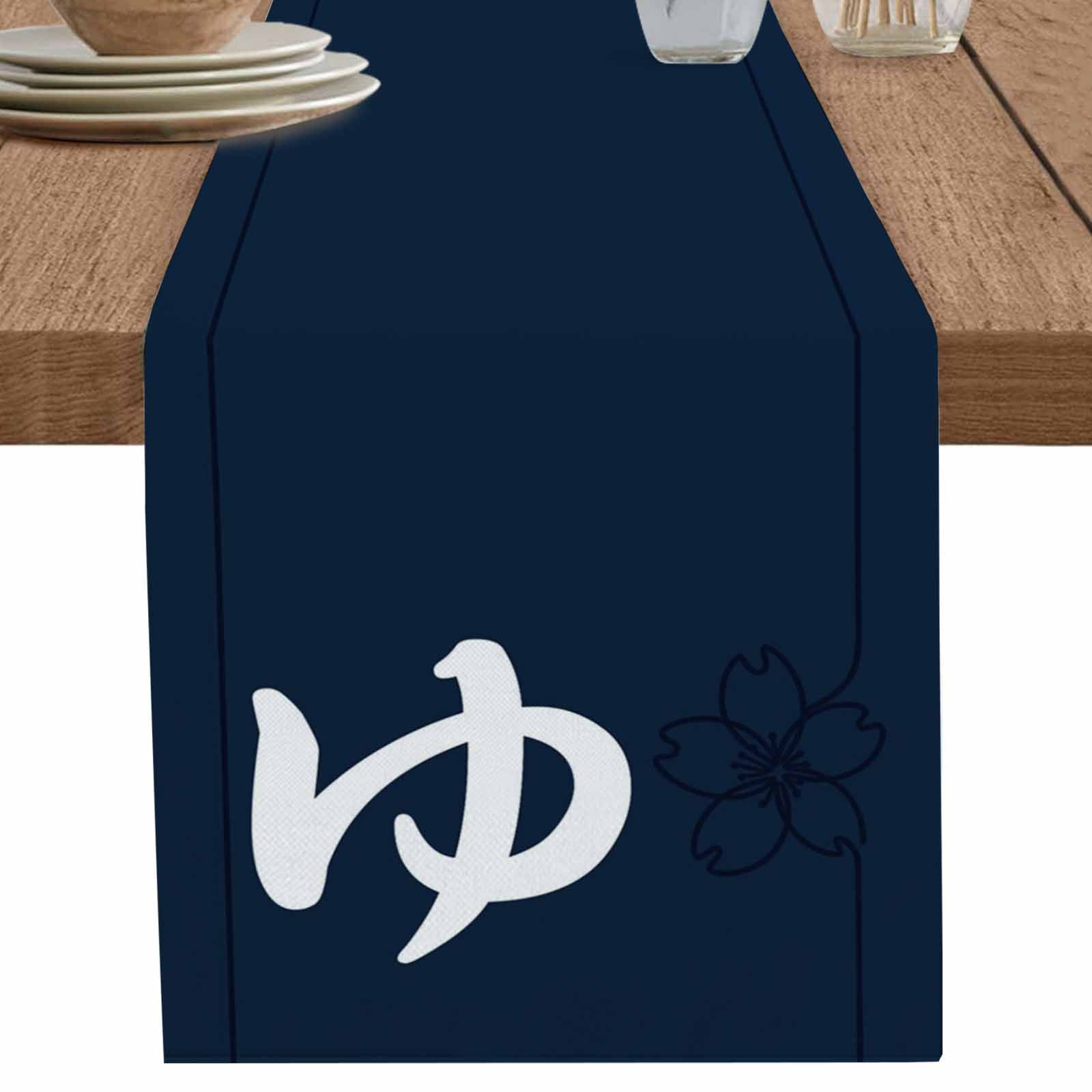 nqOlkjepod Japanese Style Table Runner 70 Inches Long Farmhouse Dress ...