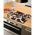 thumbnail image 1 of nqOlkjepod Large Induction Cooktop Protector Mat 24"x21", Cow Patterned Stove Top Covers for Electric Stove, Vintage Farmhouse Abstract Country Western Stove Burner Cover Mats, Glass Top Stove Cover, 1 of 8