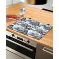 thumbnail image 1 of nqOlkjepod Large Induction Cooktop Protector Mat 24"x21", Gray Garden Stove Top Covers for Electric Stove, Retro Mountain Tree Forest Landscape Stove Burner Cover Mats, Glass Top Stove Cover, 1 of 8