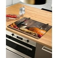 thumbnail image 1 of nqOlkjepod Large Induction Cooktop Protector Mat 24"x21", Orange Pumpkin Stove Top Covers for Electric Stove, Farmhouse Glass Cup Vintage Decorative Stove Burner Cover Mats, Glass Top Stove Cover, 1 of 8