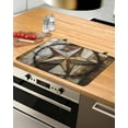 thumbnail image 1 of nqOlkjepod Large Induction Cooktop Protector Mat 24"x21", Vintage Farmhouse Stove Top Covers for Electric Stove, Country Texas Star Brown Wooden Grain Stove Burner Cover Mats, Glass Top Stove Cover, 1 of 8
