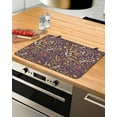 thumbnail image 1 of nqOlkjepod Large Induction Cooktop Protector Mat 28.5"x20.5", Botanical Birds Stove Top Covers for Electric Stove, Art Abstract Leaves Purple Stove Burner Cover Mats, Glass Top Stove Cover, 1 of 8