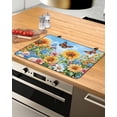 thumbnail image 1 of nqOlkjepod Large Induction Cooktop Protector Mat 28.5"x20.5", Summer Yellow Sunflower Stove Top Covers for Electric Stove, Daisy Wildflower Pastoral Stove Burner Cover Mats, Glass Top Stove Cover, 1 of 8
