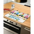 thumbnail image 1 of nqOlkjepod Large Induction Cooktop Protector Mat 28.5"x20.5", Sunflower Gnomes Stove Top Covers for Electric Stove, Yellow Grey Farmhouse Checkered Buffalo Stove Burner Cover Mats Stove Cover, 1 of 8