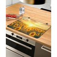 thumbnail image 1 of nqOlkjepod Large Induction Cooktop Protector Mat 31"x24", Summer Sunflower Stove Top Covers for Electric Stove, Pastoral Rustic Floral Botanical Stove Burner Cover Mats, Glass Top Stove Cover, 1 of 8