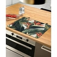 thumbnail image 1 of nqOlkjepod Large Induction Cooktop Protector Mat 31"x24", Tropical Plant Stove Top Covers for Electric Stove, Summer Botanical Leaves Floral Country Stove Burner Cover Mats, Glass Top Stove Cover, 1 of 8