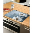 thumbnail image 1 of nqOlkjepod Large Induction Cooktop Protector Mat 36"x21", Elegant White Daisy Stove Top Covers for Electric Stove, Pastoral Farmhouse Butterfly Floral Stove Burner Cover Mats, Glass Top Stove Cover, 1 of 8