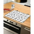 thumbnail image 1 of nqOlkjepod Large Induction Cooktop Protector Mat 36"x21", Ocean Conch Nautilus Stove Top Covers for Electric Stove, White Black Coastal Beach Shell Stove Burner Cover Mats, Glass Top Stove Cover, 1 of 8