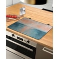 thumbnail image 1 of nqOlkjepod Large Induction Cooktop Protector Mat 36"x21", Turquoise Pink Ombre Stove Top Covers for Electric Stove, Vintage Gradient Abstract Aesthetic Stove Burner Cover Mats, Glass Top Stove Cover, 1 of 8