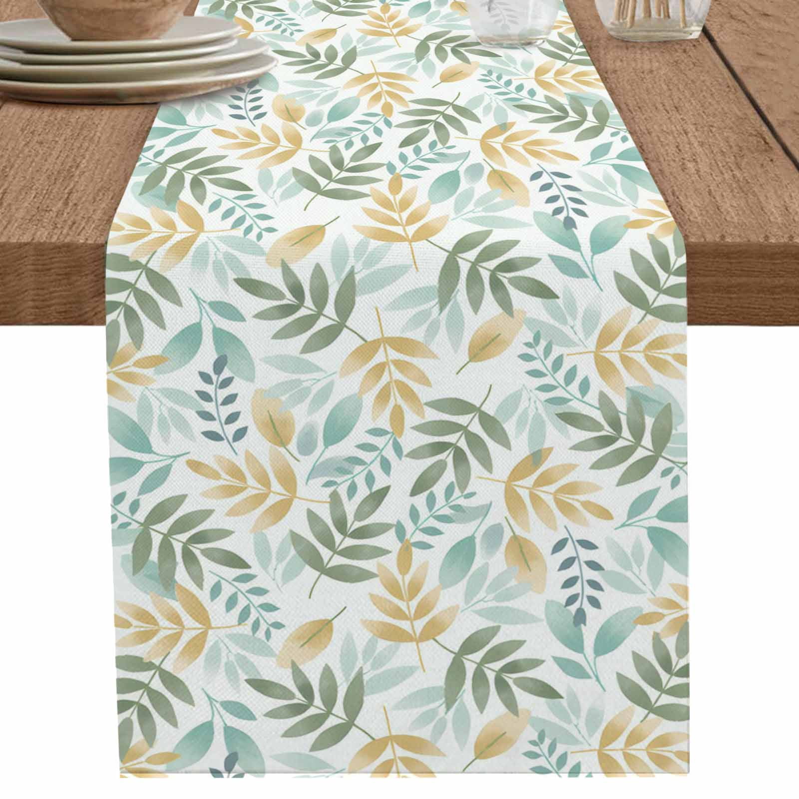 nqOlkjepod Leaf Table Runner 72 Inches Long Farmhouse Dress Scarves ...